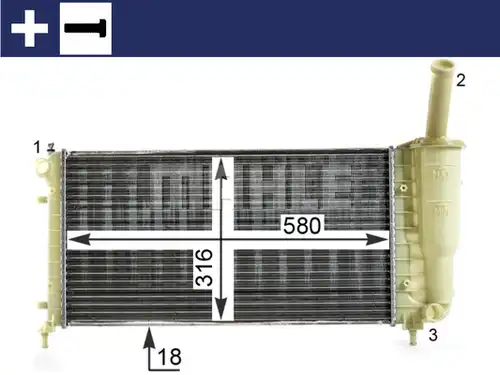 воден радиатор MAHLE CR 1994 000S