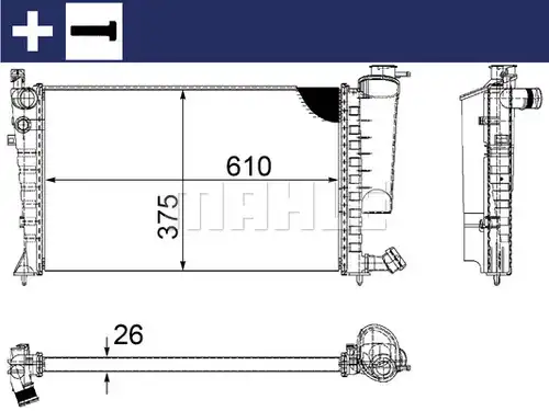 воден радиатор MAHLE CR 2206 000S