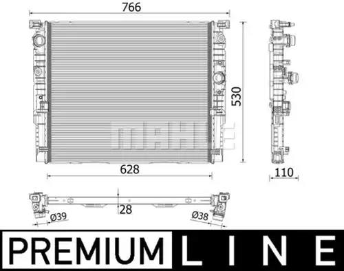 воден радиатор MAHLE CR 2215 000P