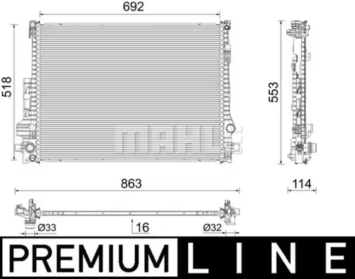 воден радиатор MAHLE CR 2605 000P