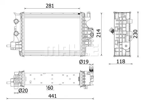 воден радиатор MAHLE CR 2634 000P