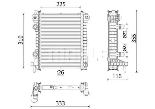 воден радиатор MAHLE CR 2707 000P