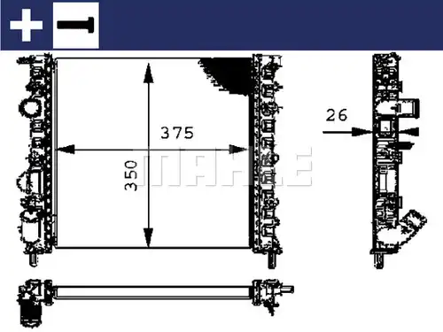 воден радиатор MAHLE CR 308 000S