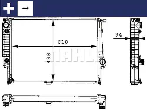 воден радиатор MAHLE CR 326 001S