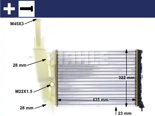 воден радиатор MAHLE CR 351 000S