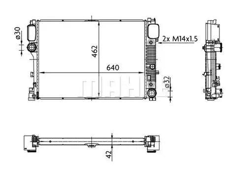 воден радиатор MAHLE CR 38 000S