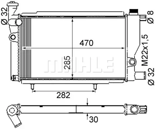 воден радиатор MAHLE CR 428 000S