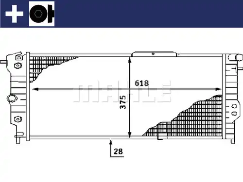 воден радиатор MAHLE CR 440 000S