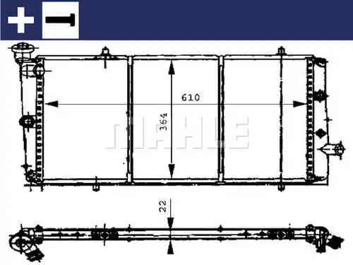 воден радиатор MAHLE CR 444 000S