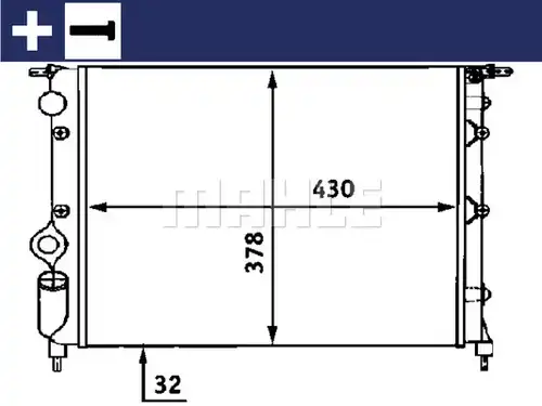 воден радиатор MAHLE CR 476 000S