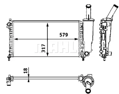 воден радиатор MAHLE CR 552 000S