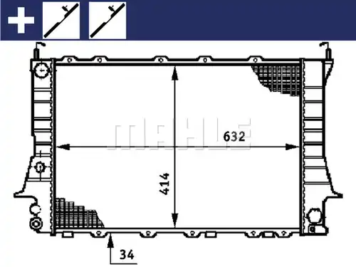 воден радиатор MAHLE CR 591 000S