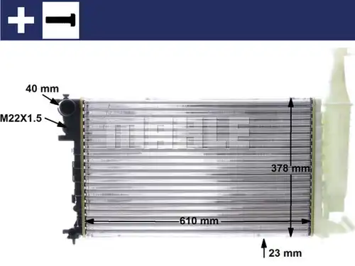 воден радиатор MAHLE CR 595 000S