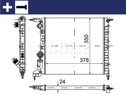 воден радиатор MAHLE CR 615 000S