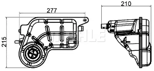 разширителен съд, охладителна течност MAHLE CRT 20 000S