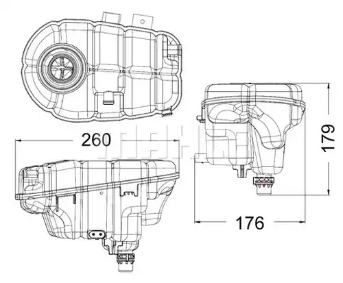 разширителен съд, охладителна течност MAHLE CRT 60 000S