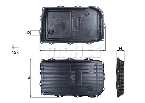 маслена вана (картер), автоматична трансмисия MAHLE HX 184KIT