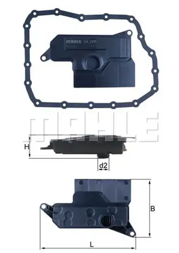 хидравличен филтър, автоматична предавателна кутия MAHLE HX 266D