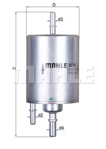 горивен филтър MAHLE KL 571