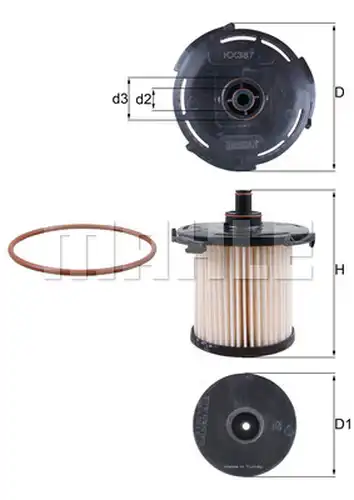 горивен филтър MAHLE KX 387D