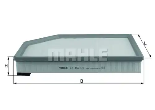 въздушен филтър MAHLE LX 1591/2