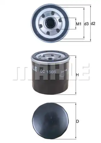 маслен филтър MAHLE OC 1566