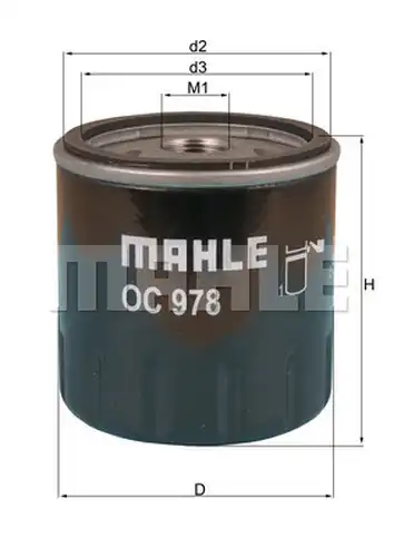 маслен филтър MAHLE OC 978