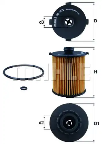 маслен филтър MAHLE OX 1075D