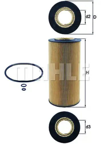 маслен филтър MAHLE OX 123/1D