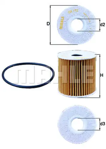 маслен филтър MAHLE OX 192D