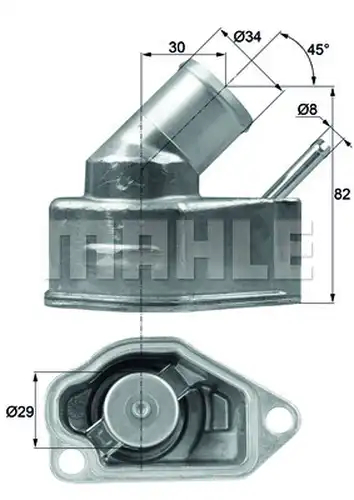 термостат, охладителна течност MAHLE TI 10 92