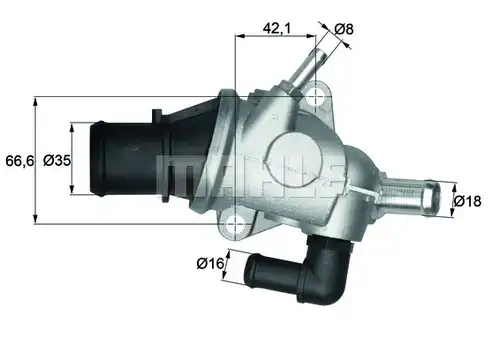 термостат, охладителна течност MAHLE TI 125 88