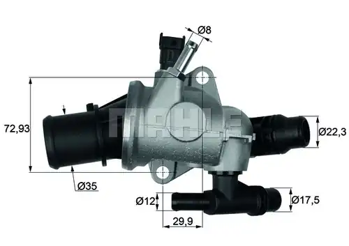 термостат, охладителна течност MAHLE TI 152 88