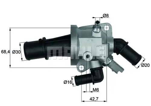 термостат, охладителна течност MAHLE TI 153 88