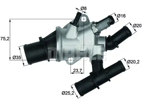 термостат, охладителна течност MAHLE TI 155 88