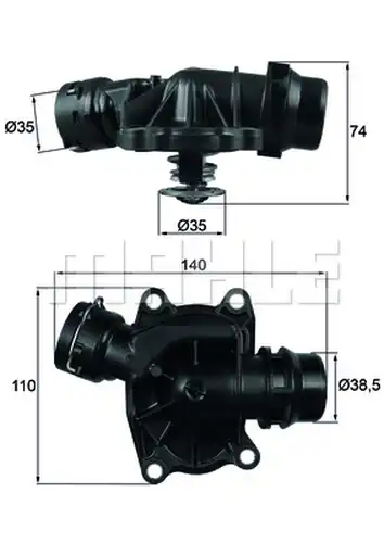 термостат, охладителна течност MAHLE TI 233 88