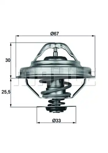 термостат, охладителна течност MAHLE TX 28 88D