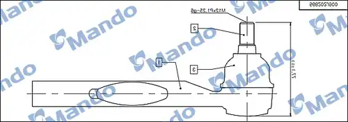 накрайник на напречна кормилна щанга MANDO DSA020529