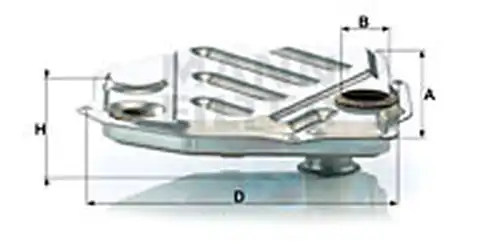 хидравличен филтър, автоматична предавателна кутия MANN-FILTER H 1914/1