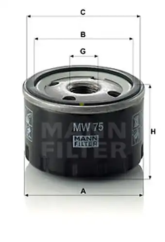 маслен филтър MANN-FILTER MW 75