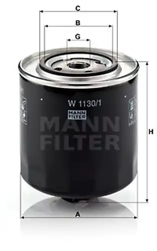 маслен филтър MANN-FILTER W 1130/1