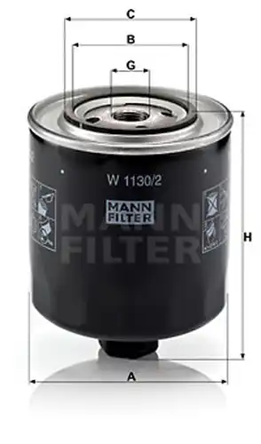 маслен филтър MANN-FILTER W 1130/2