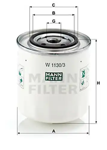 маслен филтър MANN-FILTER W 1130/3