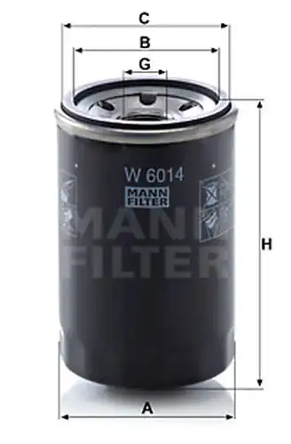 маслен филтър MANN-FILTER W 6014