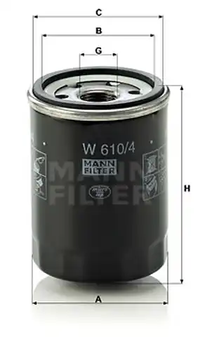 маслен филтър MANN-FILTER W 610/4