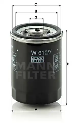 маслен филтър MANN-FILTER W 610/7