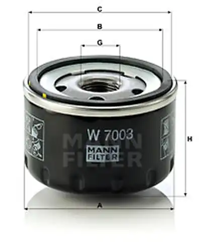 маслен филтър MANN-FILTER W 7003