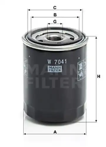 маслен филтър MANN-FILTER W 7041