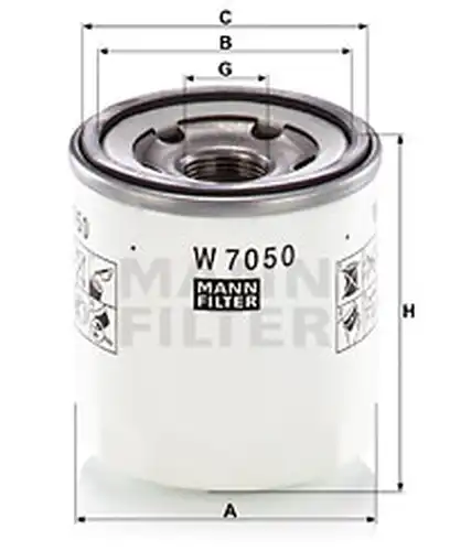 маслен филтър MANN-FILTER W 7050