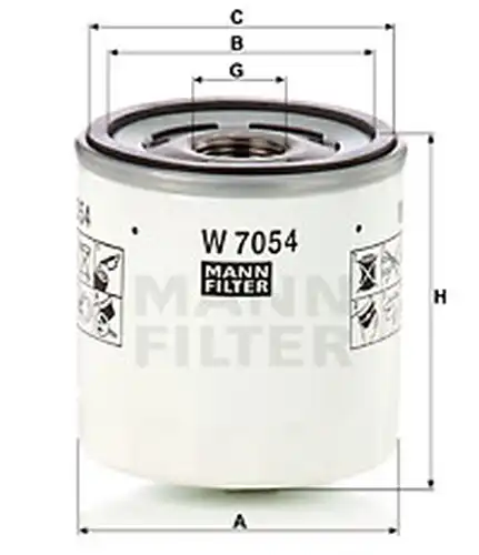 маслен филтър MANN-FILTER W 7054